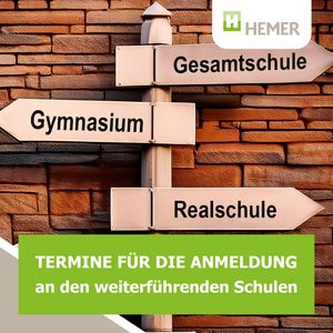 Jetzt an den weiterführenden Schulen anmelden.