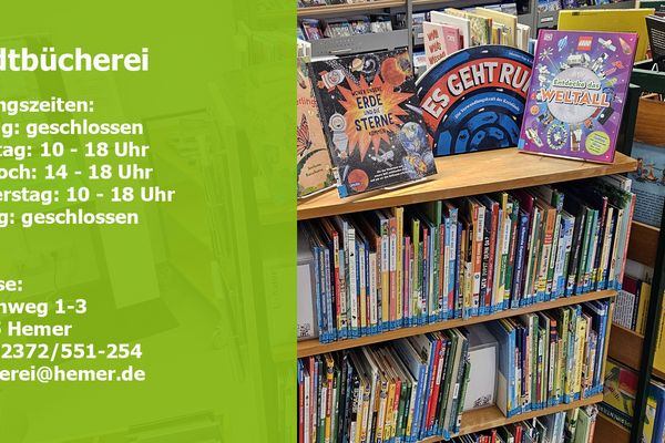 Die Stadtbücherei freut sich, ihre erweiterten Öffnungszeiten bekanntzugeben.