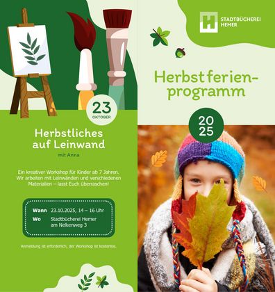 Herbstferienprogramm der Stadtbücherei Hemer – Kreativ, digital und nachhaltig