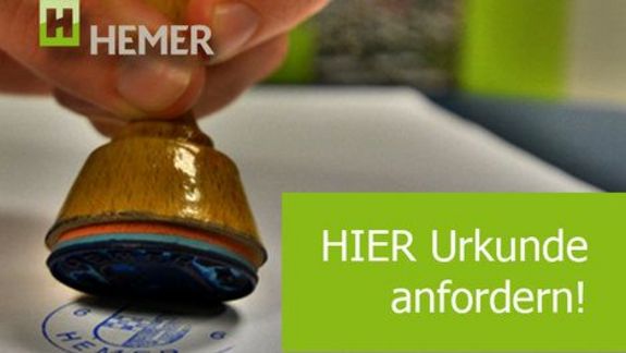 Stempel der Stadt Hemer Urkundenanforderung