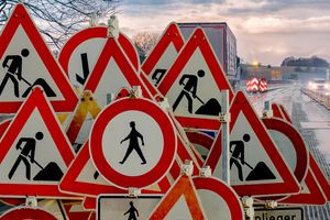 Baustellen im Stadtgebiet. Baustellen im Stadtgebiet.