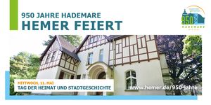 950 Jahre Hademare - Tag der Heimat und Stadtgeschichte am Mittwoch, 11. Mai.