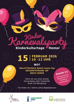 Kinderkulturtage Hemer – Karnevalsparty für Kinder