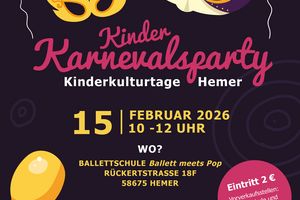 Kinderkulturtage Hemer – Karnevalsparty für Kinder