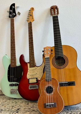 Jetzt wird gezupft - Instrumentenkarussell für Ukulele, Konzertgitarre, E-Bass und E-Gitarre an der Musikschule