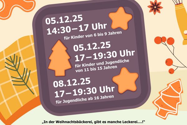 Flyer "Back & Talk!" Weihnachtsbäckerei