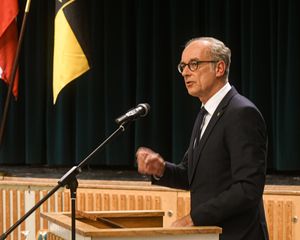 Bürgermeister Michael Heilmann bei seiner Rede zur Einbringung des Haushalts für das Jahr 2020.