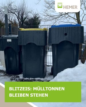 Aufgrund der aktuellen Witterungsverhältnisse konnte die gesamte Abfallabfuhr am heutigen Tag nicht durchgeführt werden.
