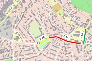 Die Übersicht zeigt die Bauabschnitte auf der Zeppelinstraße.