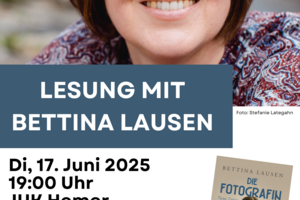 Die aus Menden stammende Autorin Bettina Lausen ist am Dienstag, 17. Juni , zu Gast im JuK am Park, Parkstraße 3. Die aus Menden stammende Autorin Bettina Lausen ist am Dienstag, 17. Juni , zu Gast im JuK am Park, Parkstraße 3.