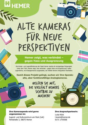 Stadt Hemer sucht Analogkameras für Präventionsprojekt gegen Hass und Ausgrenzung