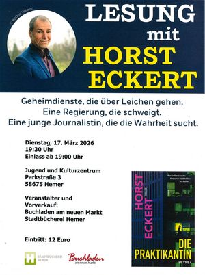 Krimilesung mit Horst Eckert am 17. März im JuK